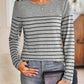 Buttons & Stripes Long Sleeve Top