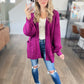 Chunky Cardigan in Berry