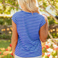 Etta Striped Cap Sleeve Top