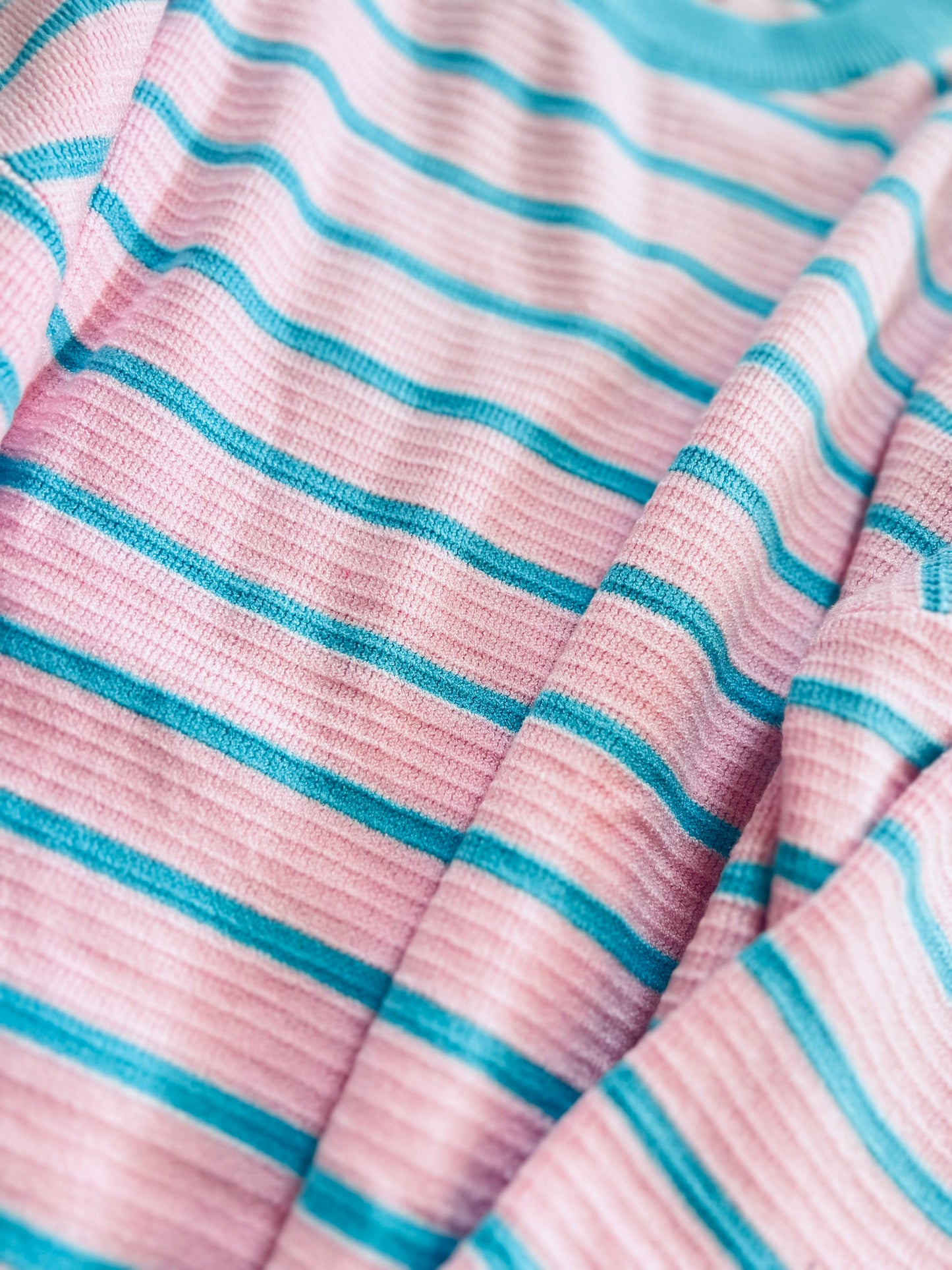 Happiness Stripe Sweater in Pink/Blue