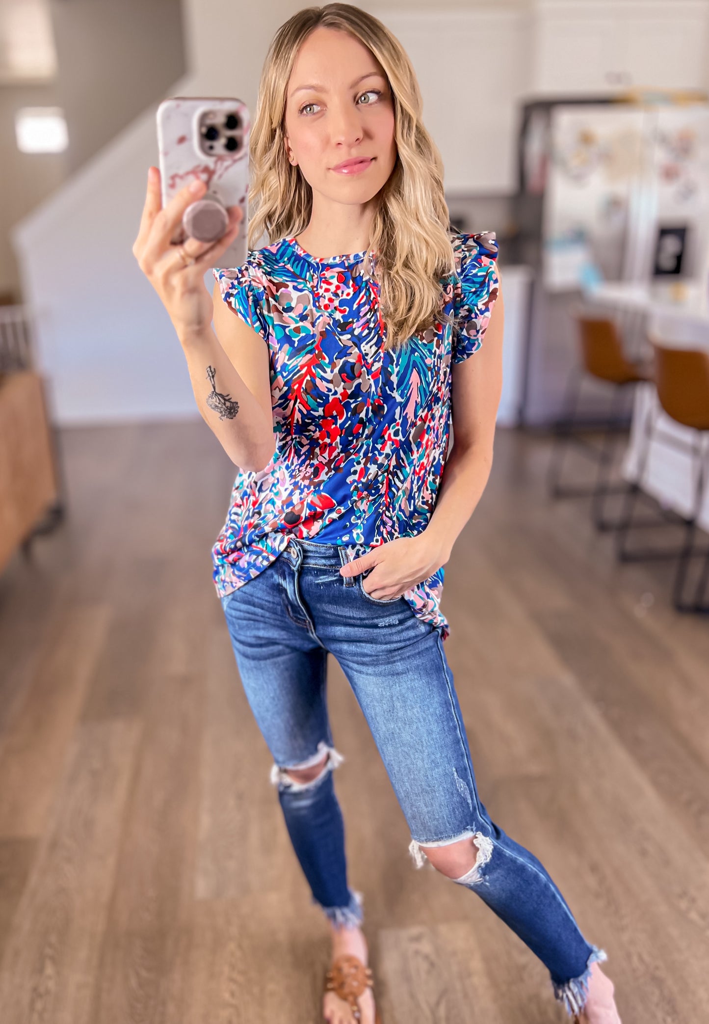 Do More Flutter Sleeve Top