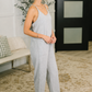 Totally Me Spaghetti Strap Jumpsuit Grey