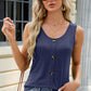 Kem Button Round Neck Tank