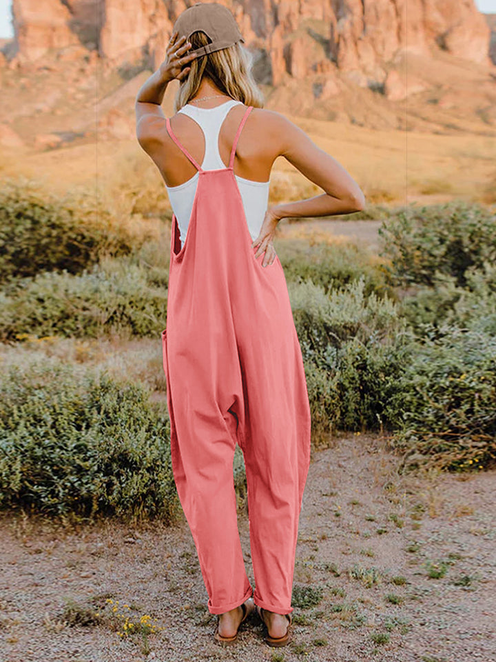 Roam V-Neck Pocketed Jumpsuit