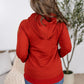 Tatum Textured Pullover Hoodie - Rust