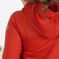 Tatum Textured Pullover Hoodie - Rust