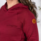Tatum Textured Pullover Hoodie - Burgundy