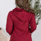 Tatum Textured Pullover Hoodie - Burgundy