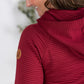 Tatum Textured Pullover Hoodie - Burgundy