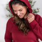 Tatum Textured Pullover Hoodie - Burgundy