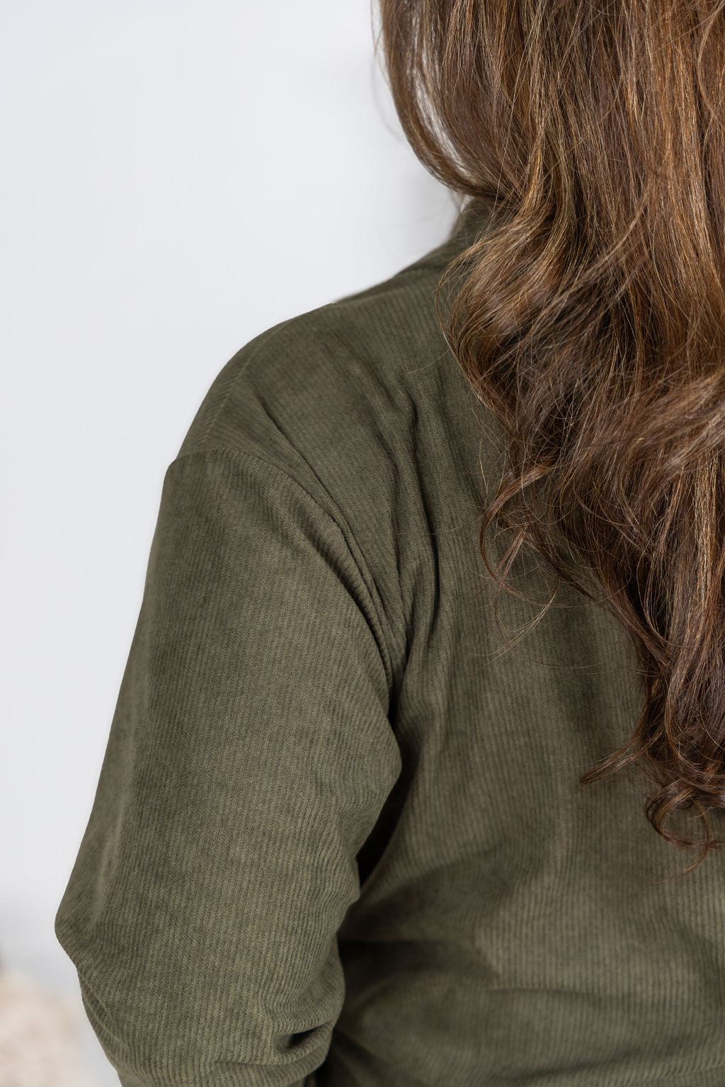 Lightweight Corduroy Button Down - Olive