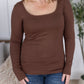 Alyssa Long Sleeve Top - Brown