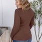 Alyssa Long Sleeve Top - Brown