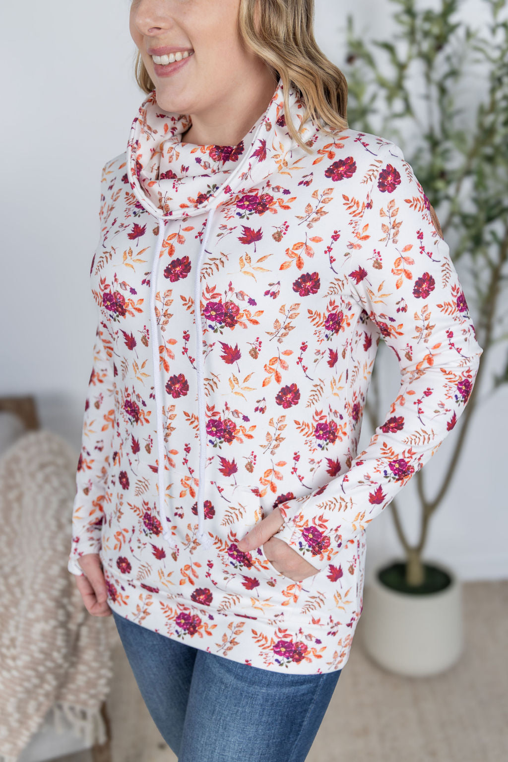 Soft Funnel Neck - Autumn Floral