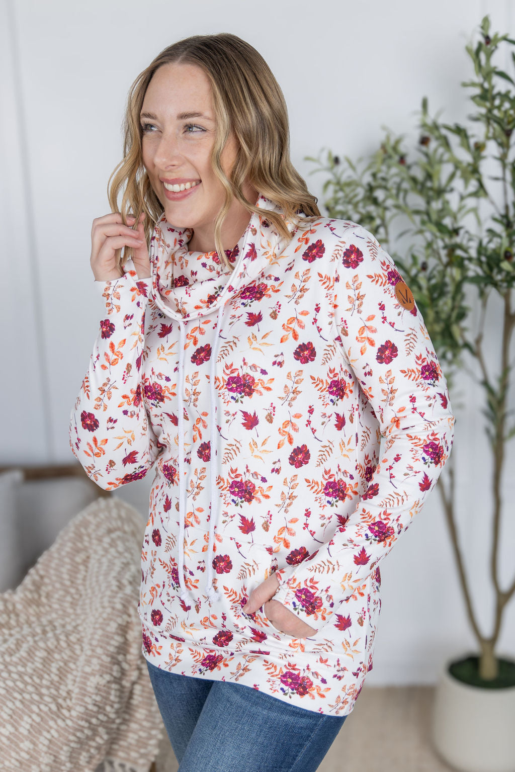 Soft Funnel Neck - Autumn Floral