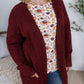 Madison Cozy Cardigan - Burgundy