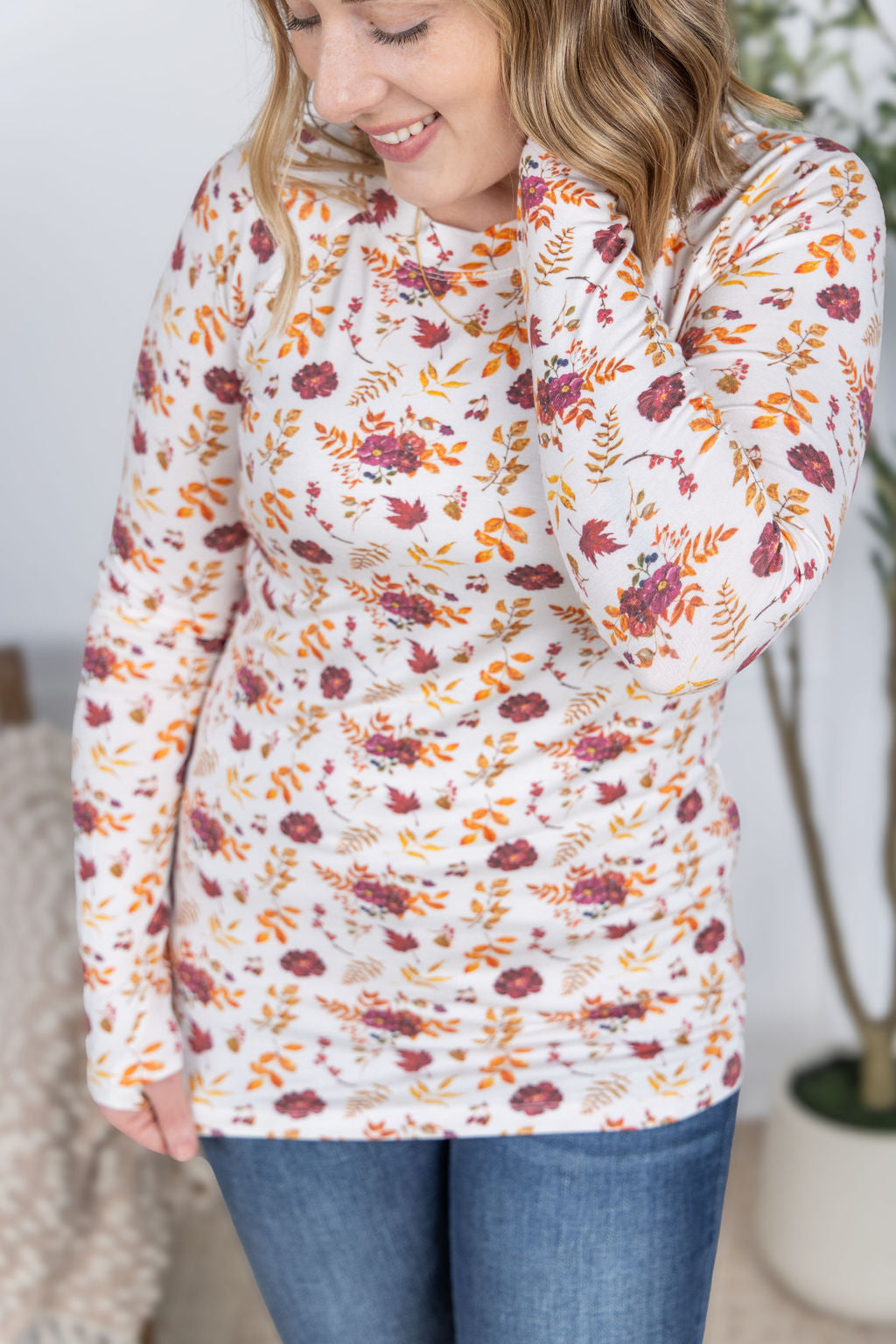 Blair Long Sleeve Top - Autumn Floral
