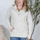 Geometric Button Snap Pullover - Oatmeal