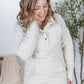 Geometric Button Snap Pullover - Oatmeal
