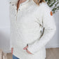 Geometric Button Snap Pullover - Oatmeal