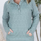Geometric Button Snap Pullover - Sage