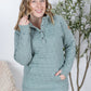 Geometric Button Snap Pullover - Sage