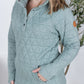 Geometric Button Snap Pullover - Sage