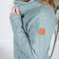 Geometric Button Snap Pullover - Sage