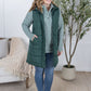 Harlow Long Vest - Hunter Green