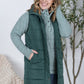 Harlow Long Vest - Hunter Green