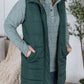 Harlow Long Vest - Hunter Green