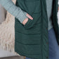 Harlow Long Vest - Hunter Green