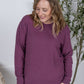 Corrine Ribbed Pullover Top - Plum
