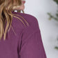 Corrine Ribbed Pullover Top - Plum