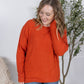 Corrine Ribbed Pullover Top - Pumpkin