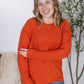 Corrine Ribbed Pullover Top - Pumpkin