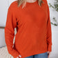 Corrine Ribbed Pullover Top - Pumpkin