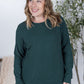 Corrine Ribbed Pullover Top - Hunter Green