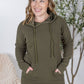 Kacey Ribbed Hoodie - Olive