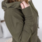 Kacey Ribbed Hoodie - Olive