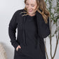 Kacey Ribbed Hoodie - Black