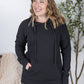 Kacey Ribbed Hoodie - Black
