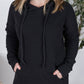 Kacey Ribbed Hoodie - Black