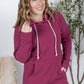 Kacey Ribbed Hoodie - Mulberry