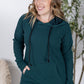 Kacey Ribbed Hoodie - Deep Teal
