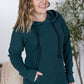 Kacey Ribbed Hoodie - Deep Teal