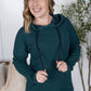 Kacey Ribbed Hoodie - Deep Teal