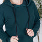 Kacey Ribbed Hoodie - Deep Teal