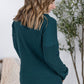 Kacey Ribbed Hoodie - Deep Teal