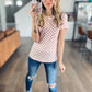 Pink Check Slim Fit Tee